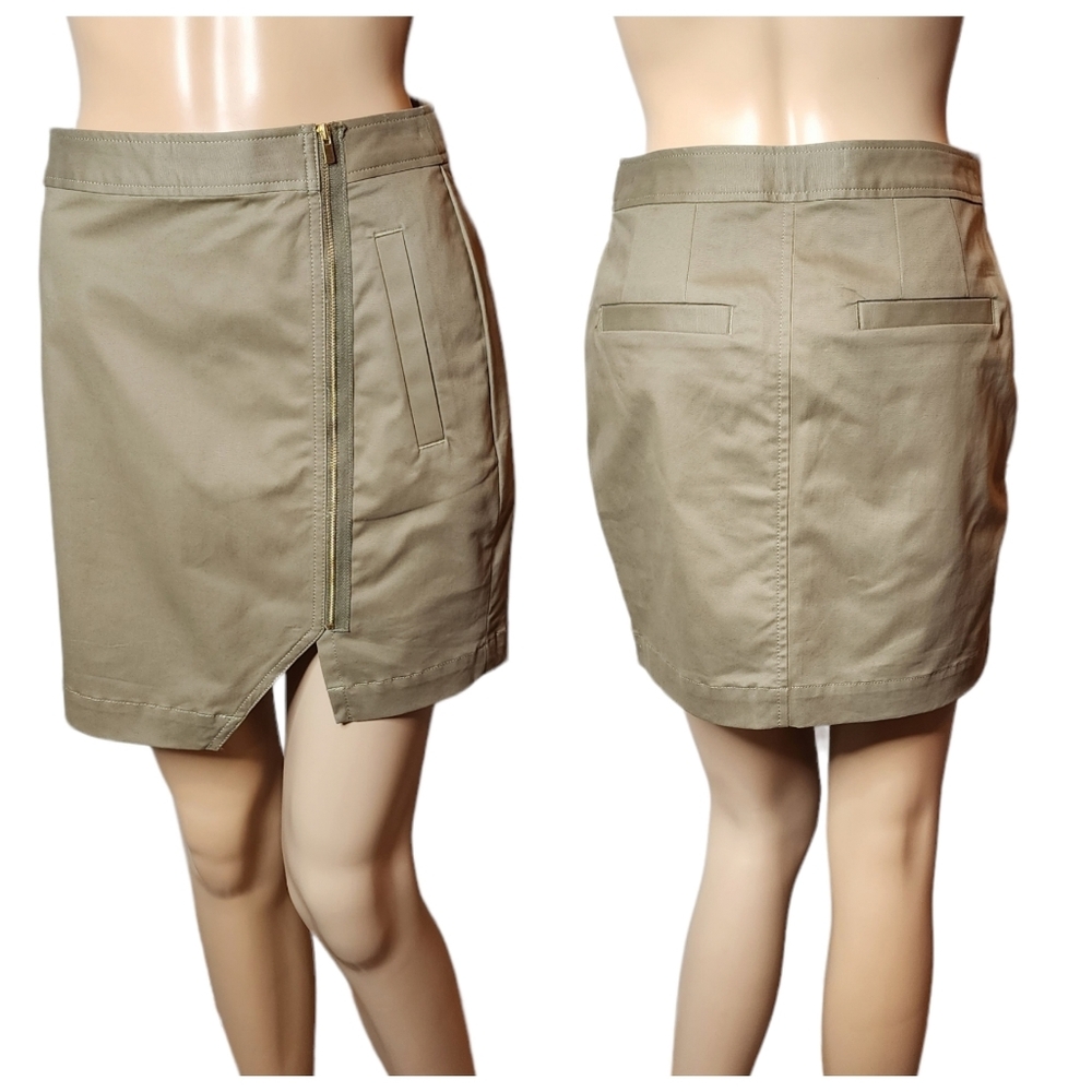 Banana Republic Heritage collection green zipper mini skirt